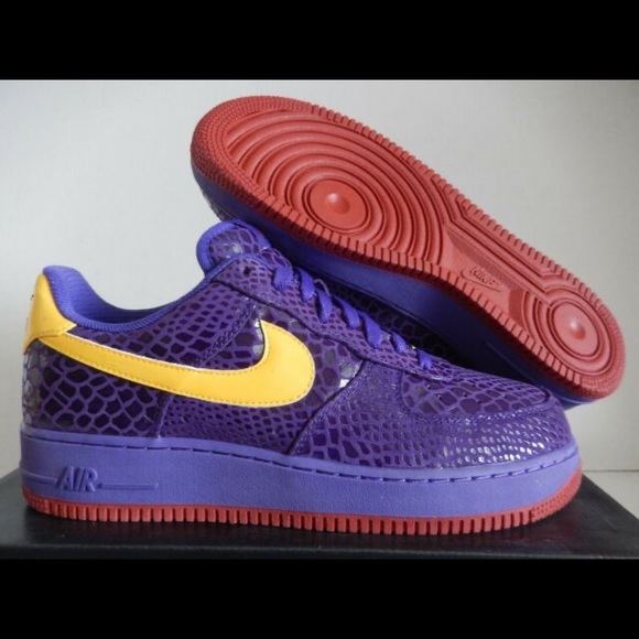 Nike Air Force 1 (AF1) Low Premium Eddie Cruz Purple Red Yellow Sz12 Snakeskin - Picture 5 of 16